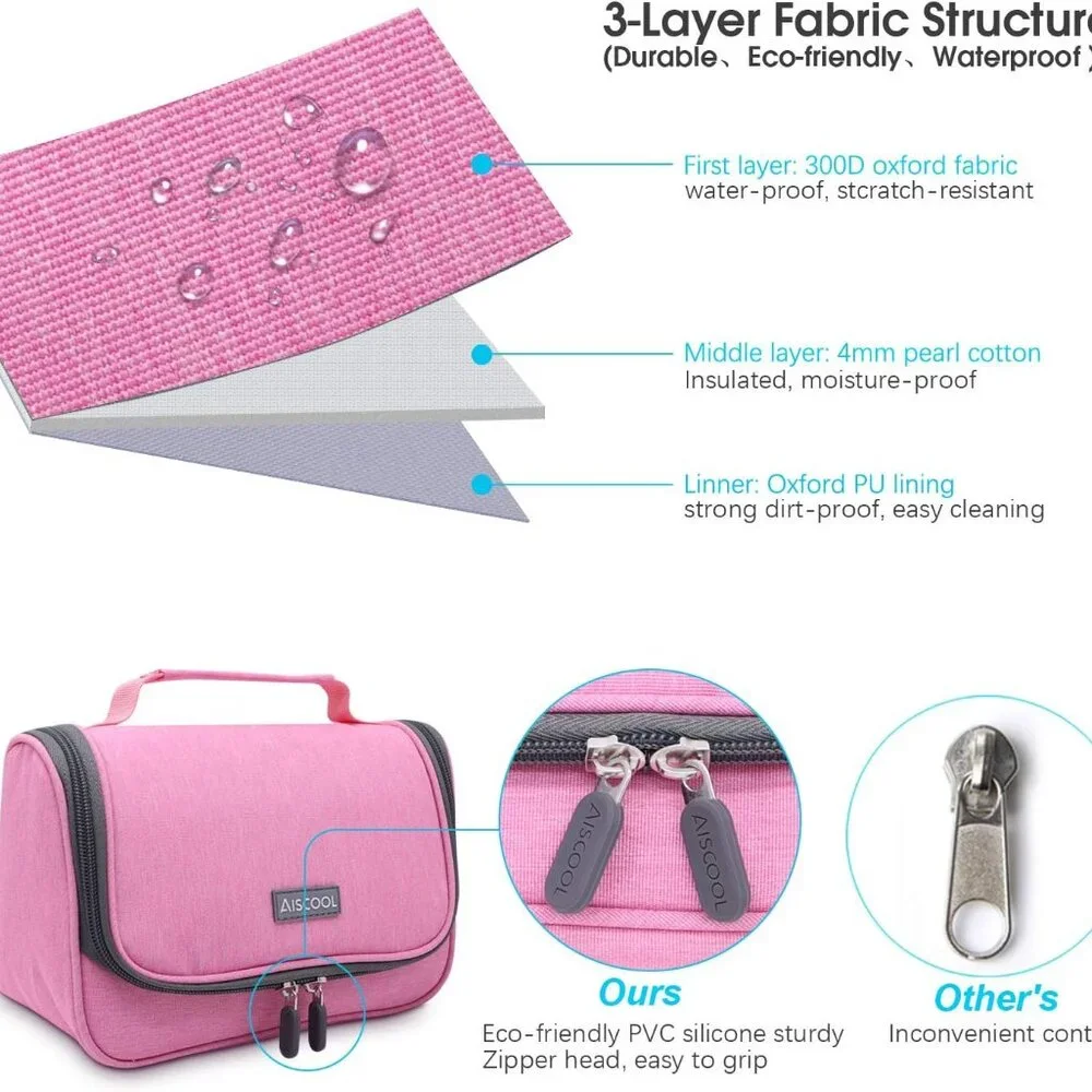 NWT Aiscool Pink Pencil, Pen, Stationary Case Organizer for School or Office